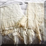 N13. Lot of short lace curtains with ties - $25 